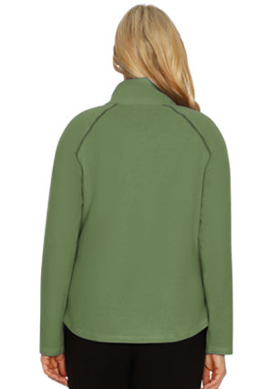 Emily Adams Cosy Zip Neck Top (Moss or Chambray)