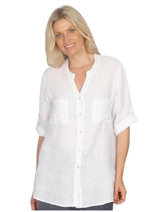 E'Talia Linen & Sequin Shirt (3 Colours)