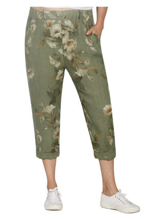 E'Talia Floral Linen Pants (2 Colours)