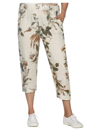E'Talia Floral Linen Pants (2 Colours)