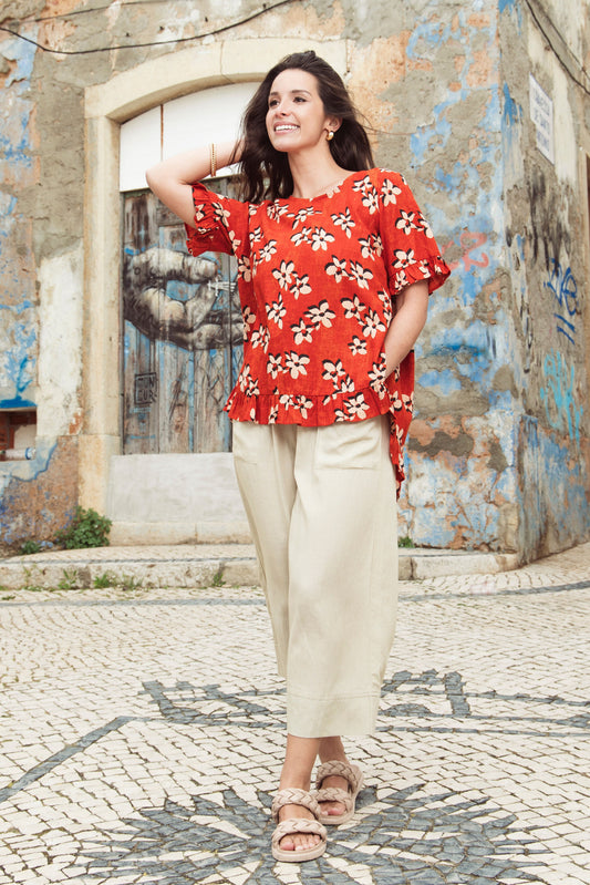 Orientique Saventa Frill Top