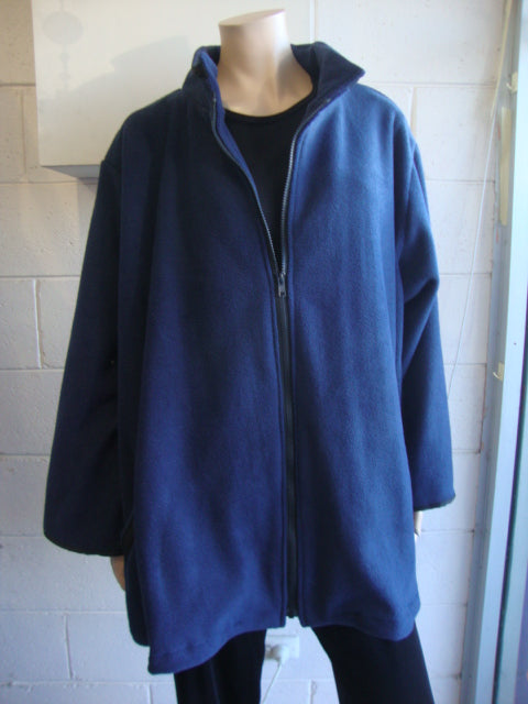 Shop Plus Size Swing Boiled Wool Jacket in Blue