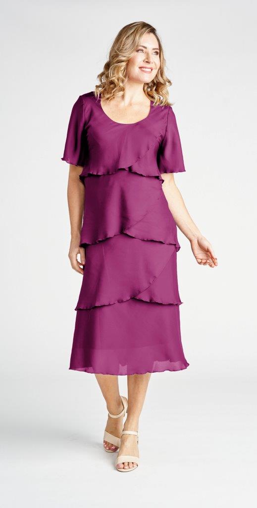 Vivid Layered Chiffon Dress (Many Colours)
